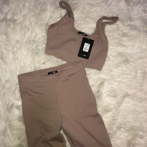 Mocha Fashion Nova Biker Set